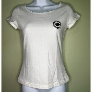 Harley Davidson Womens XS Short Sleeve Top White Embroided Moto Motorcycle
